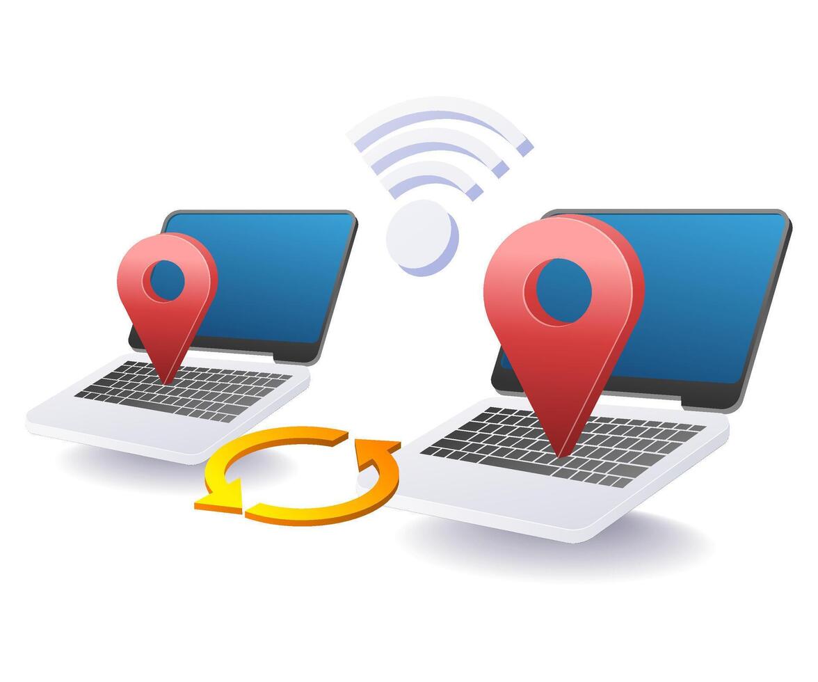 Computer system with wireless network location tracking vector