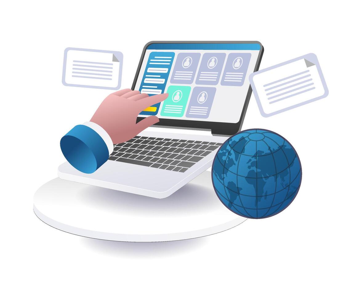 Computer account selection and management process vector