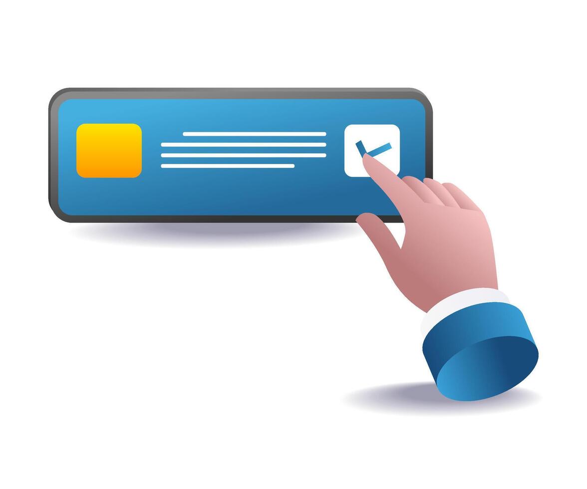 App Interface Checkbox Interaction vector