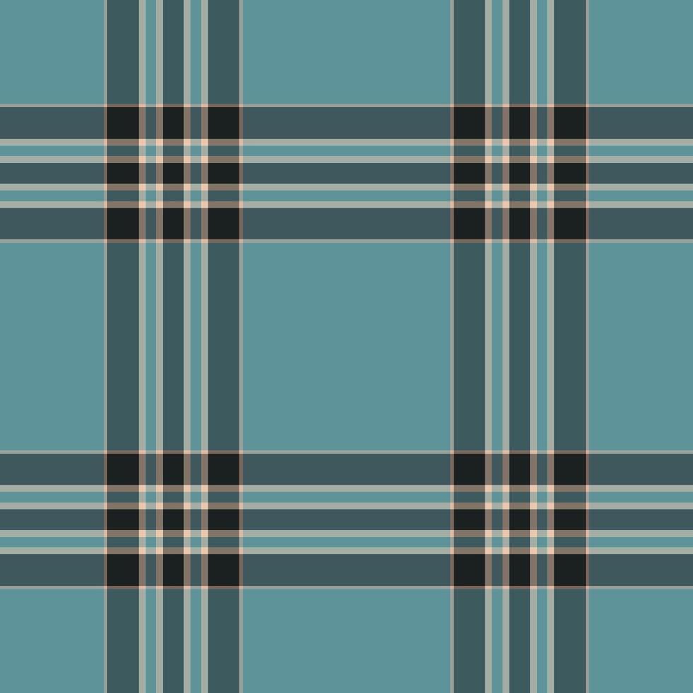 Strong pattern tartan seamless, sketching background fabric. Multicolor textile texture plaid check in cyan and dark gray colors. vector