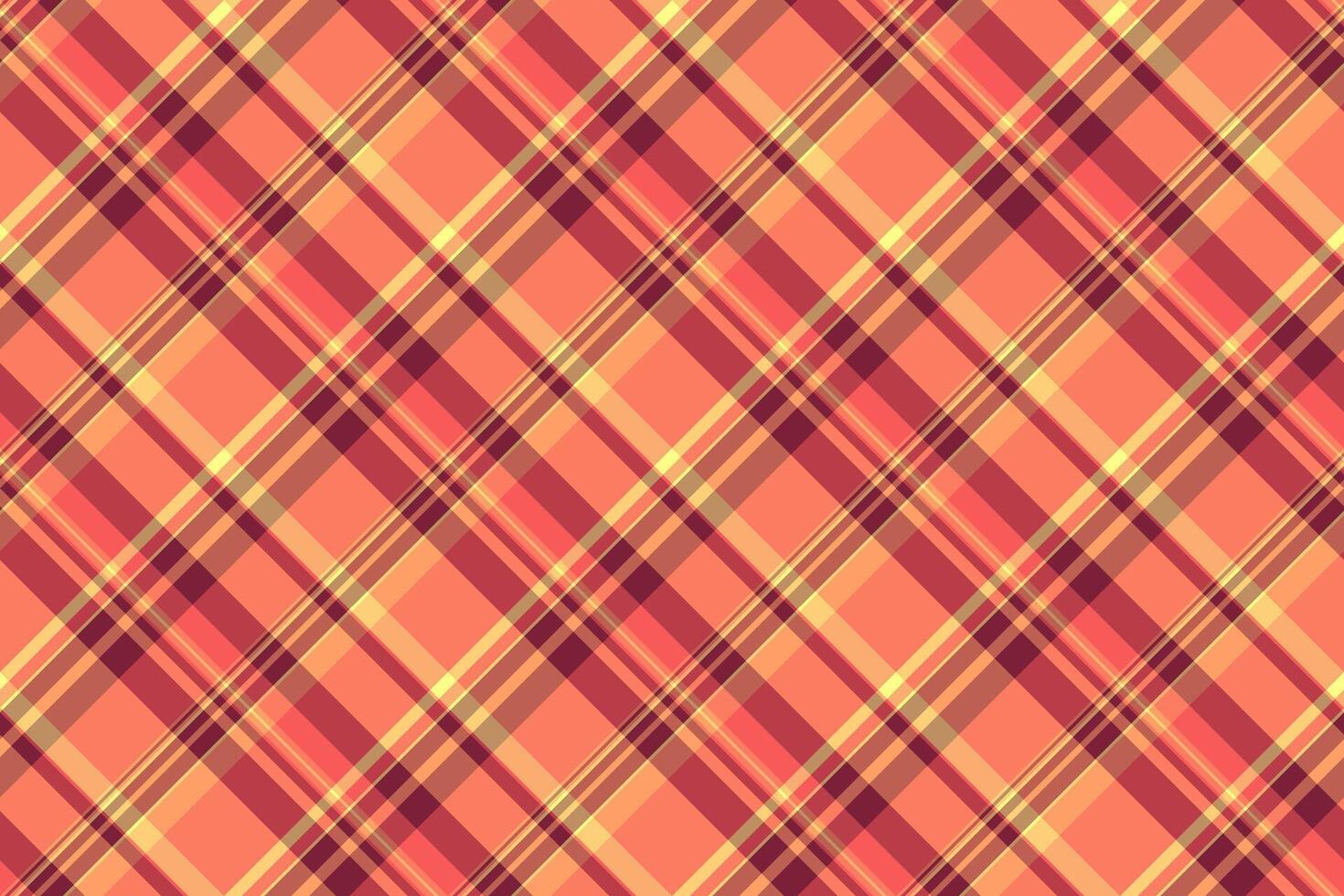 Warmtoned plaid pattern with intersecting lines creating a classic textile design. Great for backgrounds, textures, or design elements needing a cozy, rustic touch. vector