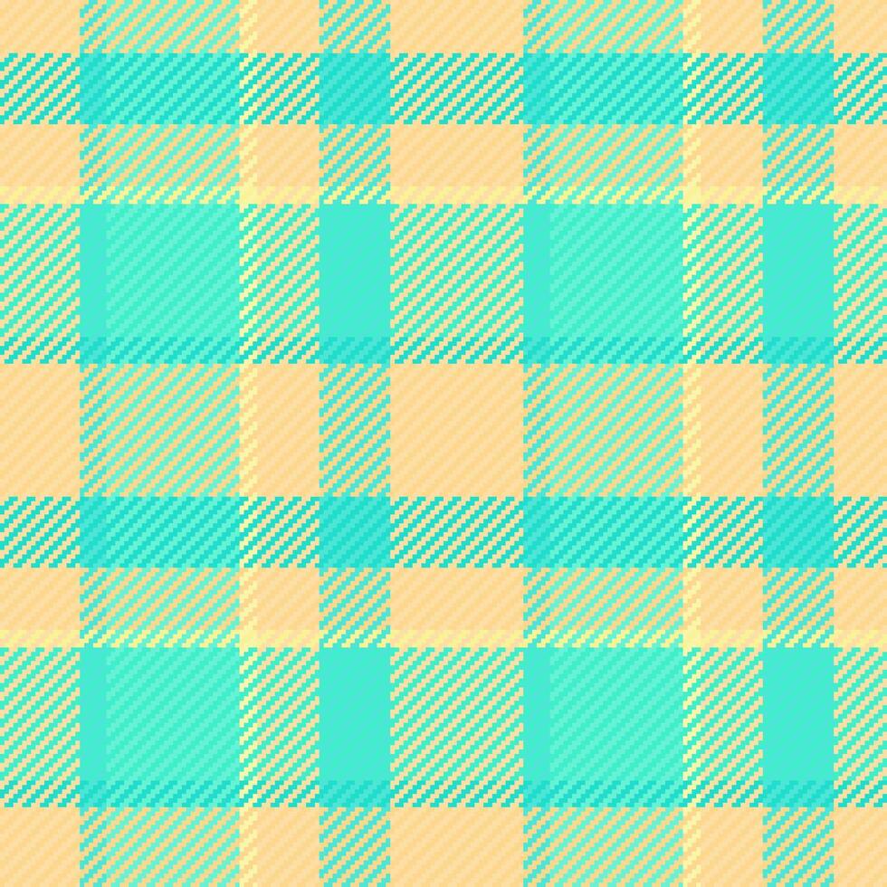Elegant woven pattern with intersecting lines. Retro textile design in turquoise and beige. Great for backgrounds, apparel, or digital design. vector