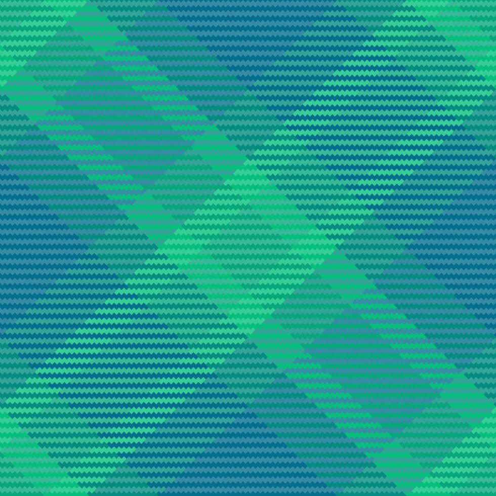 Ragged tartan plaid textile, diverse texture fabric background. Man seamless check pattern in teal and cyan colors. vector