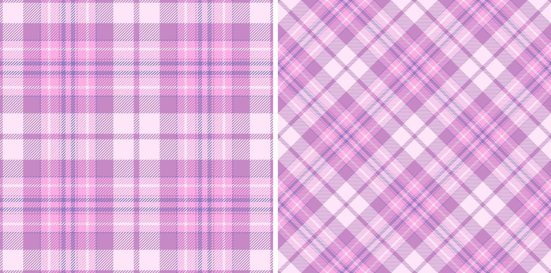 fabric check of seamless textile texture with a tartan pattern background plaid. Set in favorite colors. Classic wool coats. vector