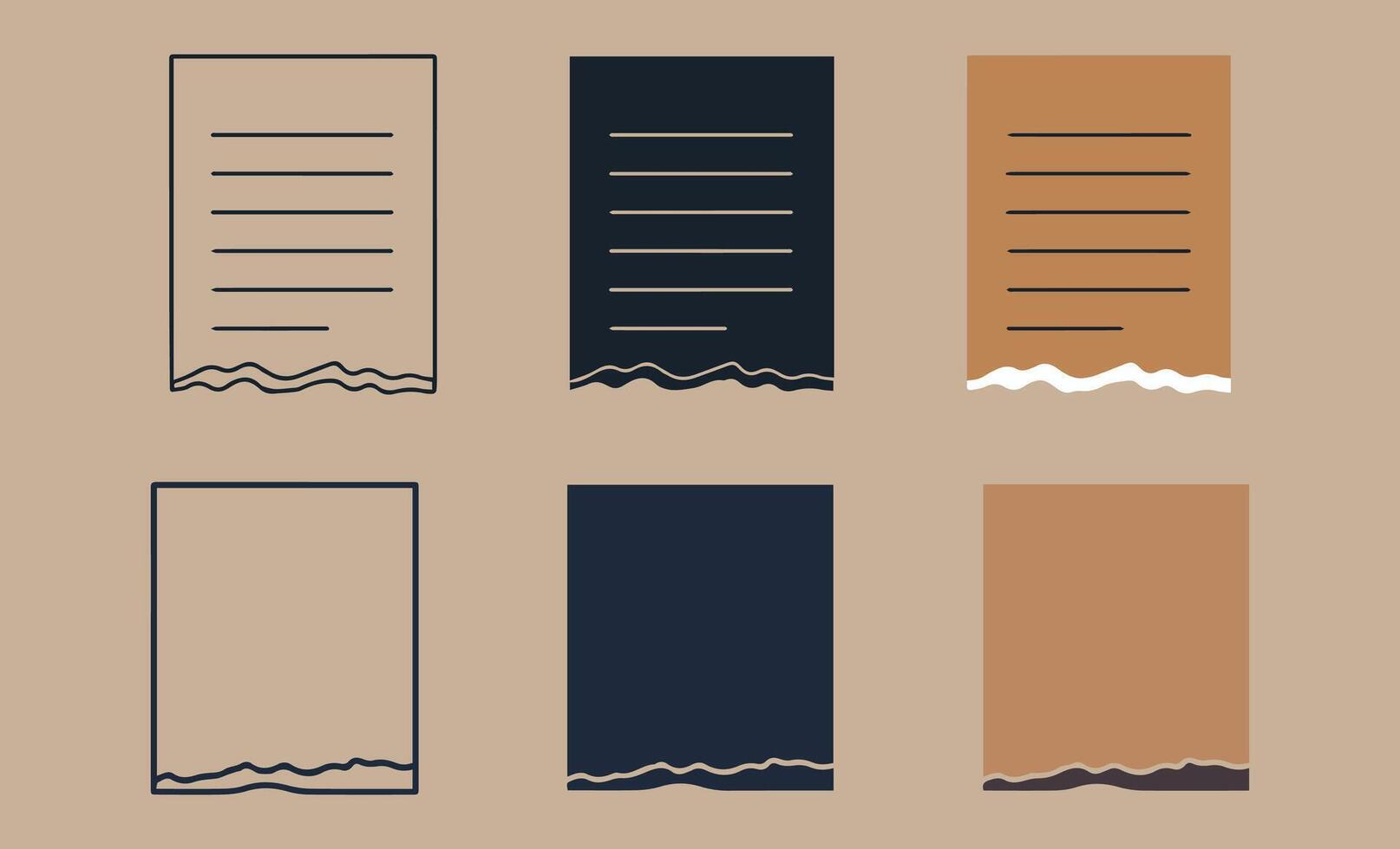 Torn paper note templates in various styles and colors vector