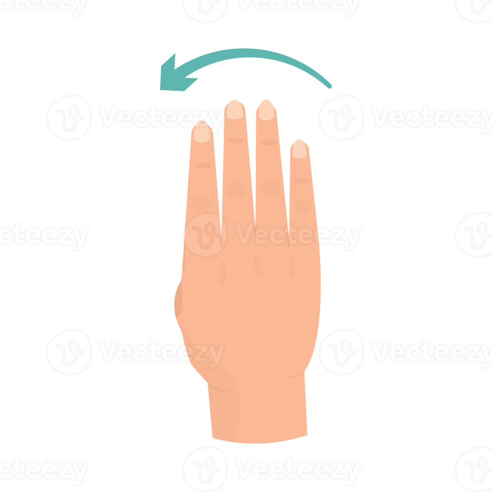 Flat Illustration of Hand Swipe Gesture with Arrow for Mobile Device Usage png
