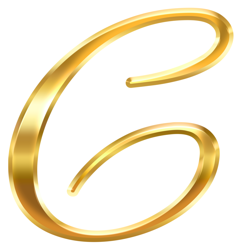 handwritting gold letter c 71849539 PNG