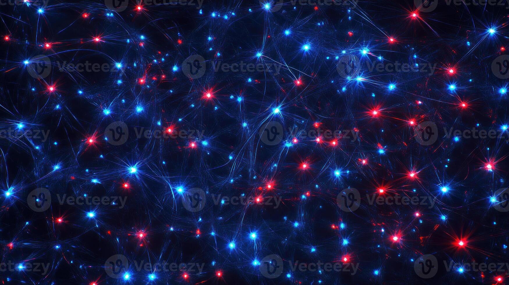Abstract network of glowing points photo