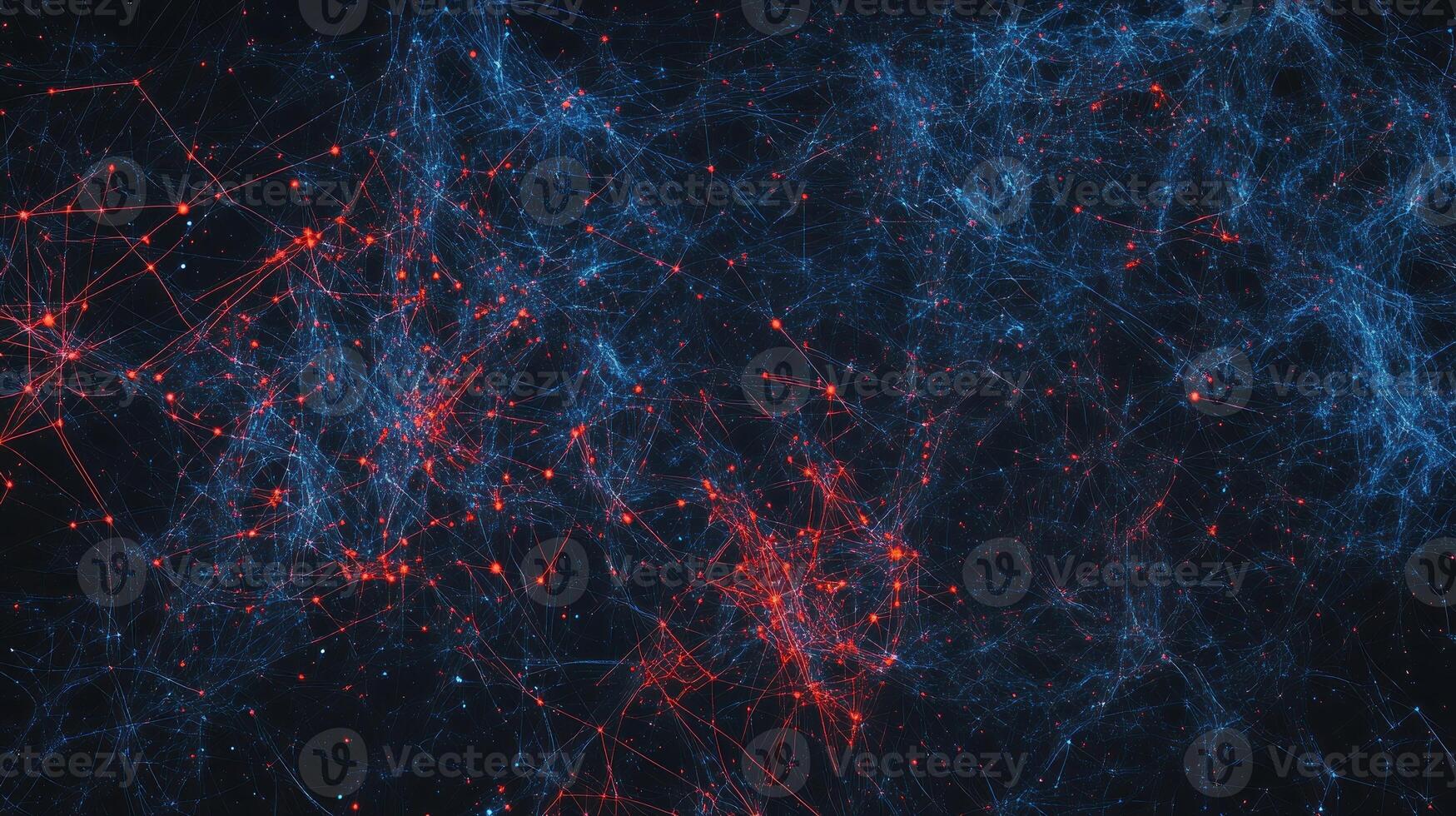 Abstract network of interconnected points and lines photo