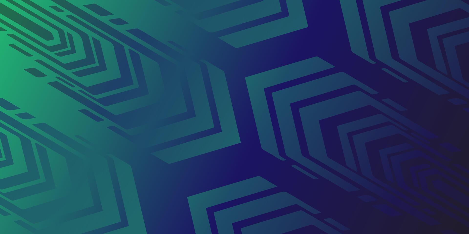Abstract Geometric Pattern with Gradient Green and Blue Tones. vector