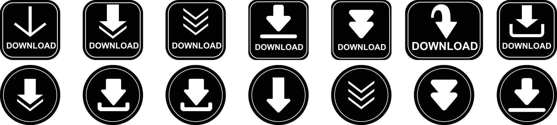 Download Arrow Icons set for Digital Files and Web Applications vector