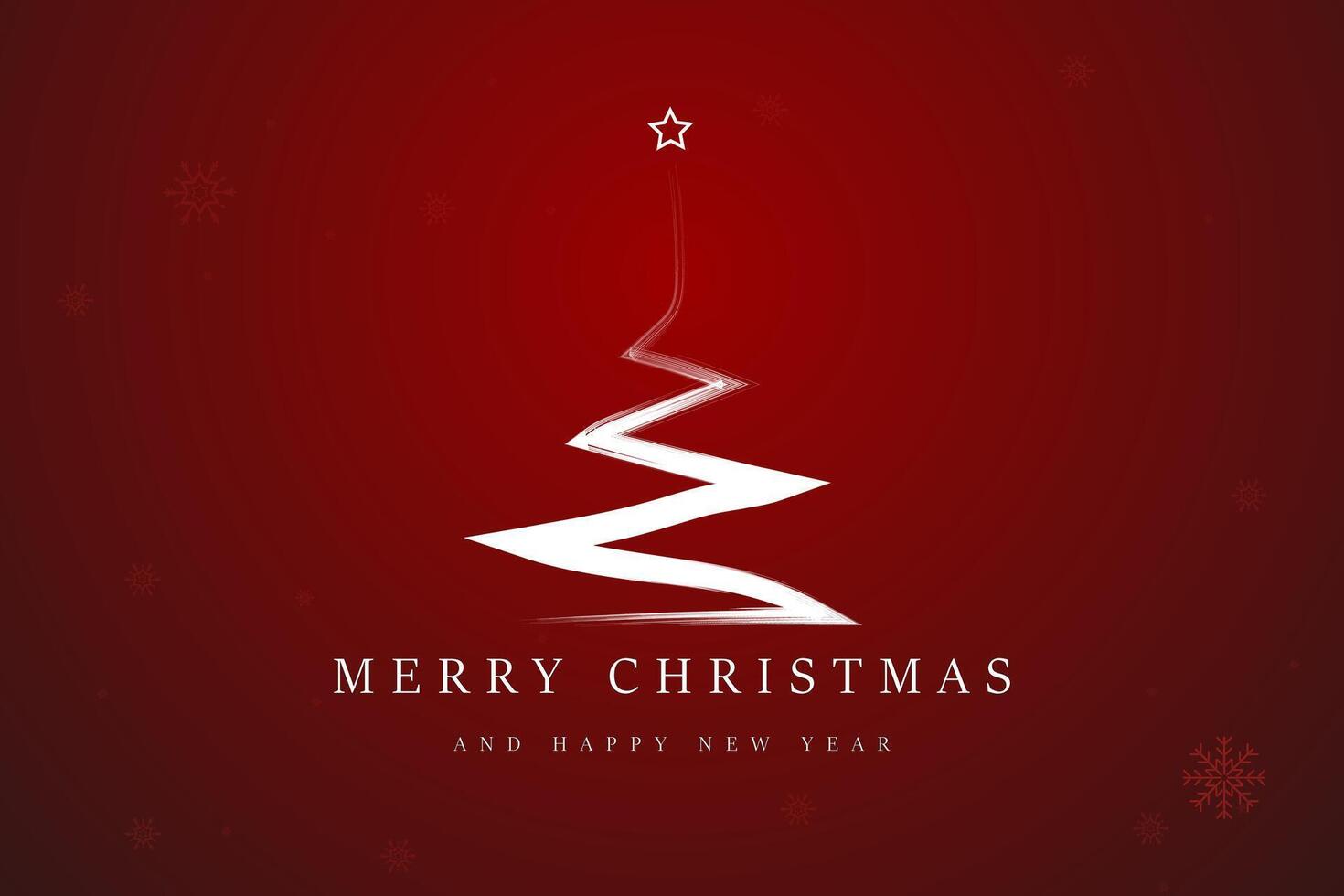 A Modern and Elegant red merry christmas tree with Red Christmas Abstract background, Flat design of Christmas tree concepts vector