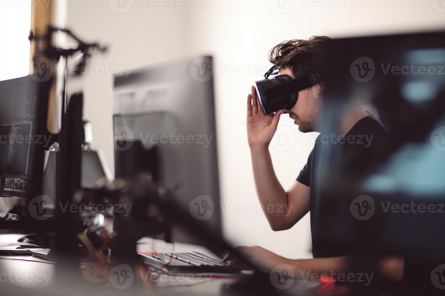 Developer explores virtual reality mechanics in testing studio space photo