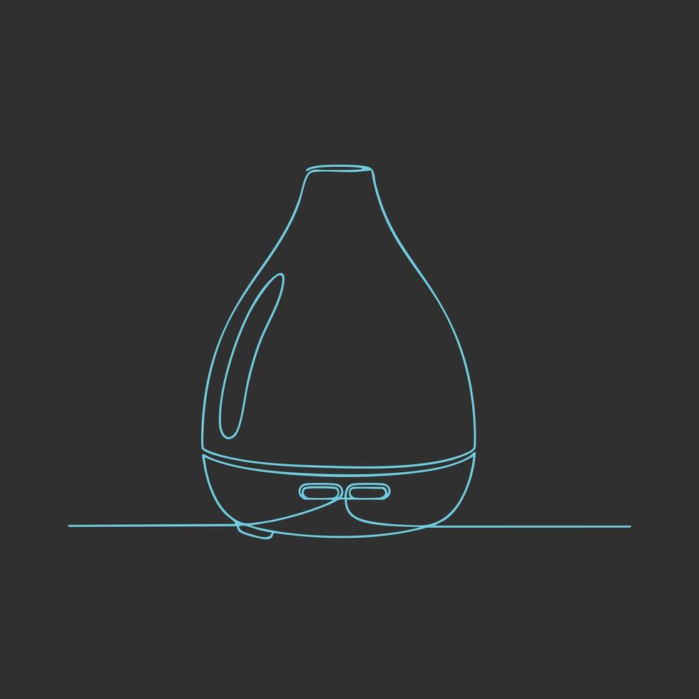 Modern diffuser with a sleek, curved design and a smooth , set against a dark for a contemporary aesthetic vector