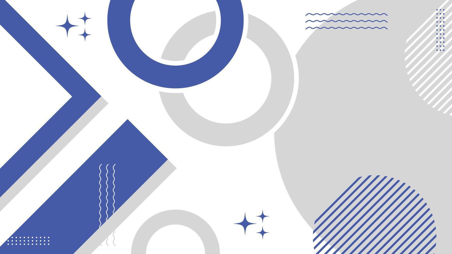 Abstract modern geometric background with blue, gray, and white shapes. Minimal design vector