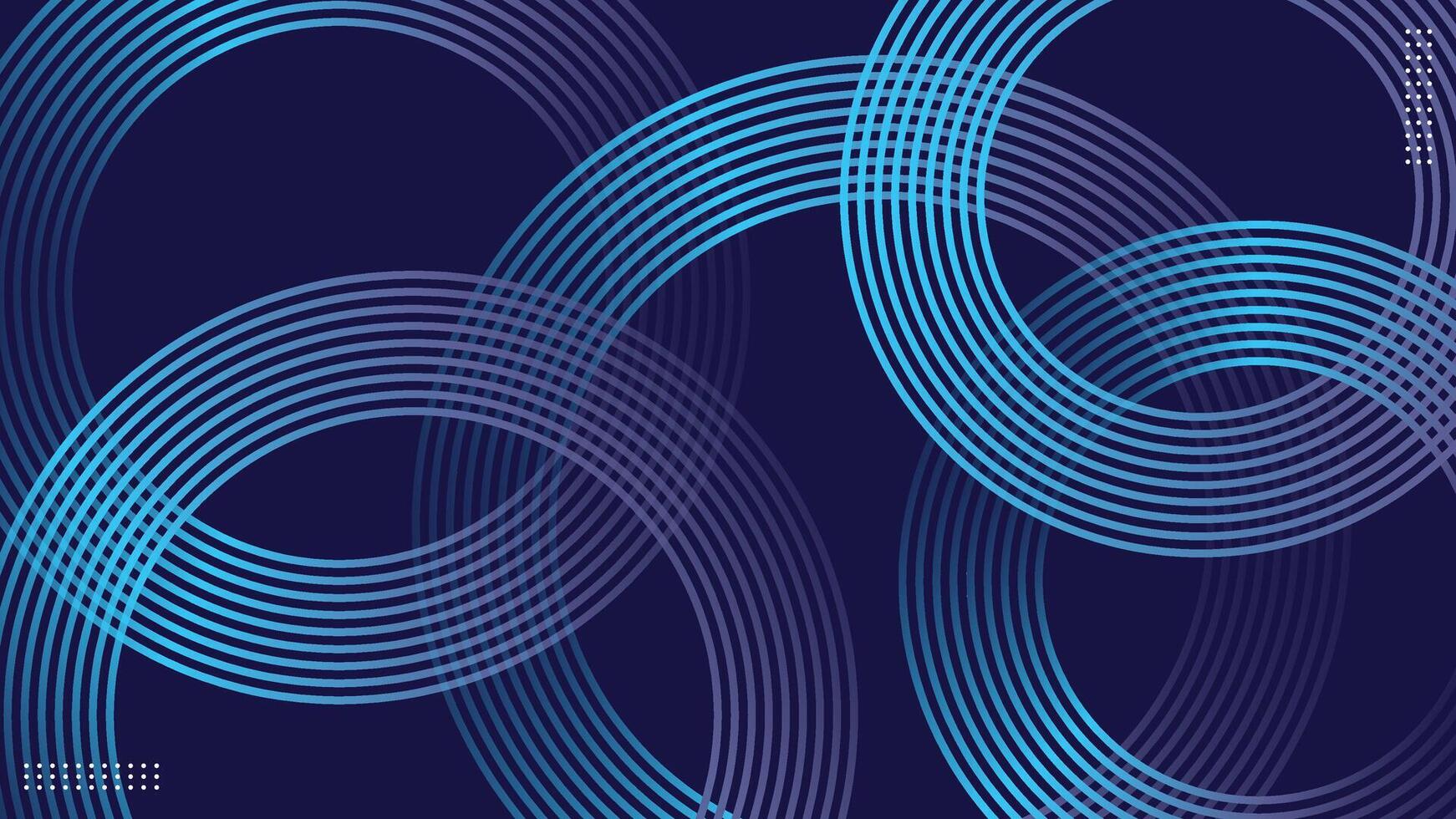 Blue circular patterns abstract design vector