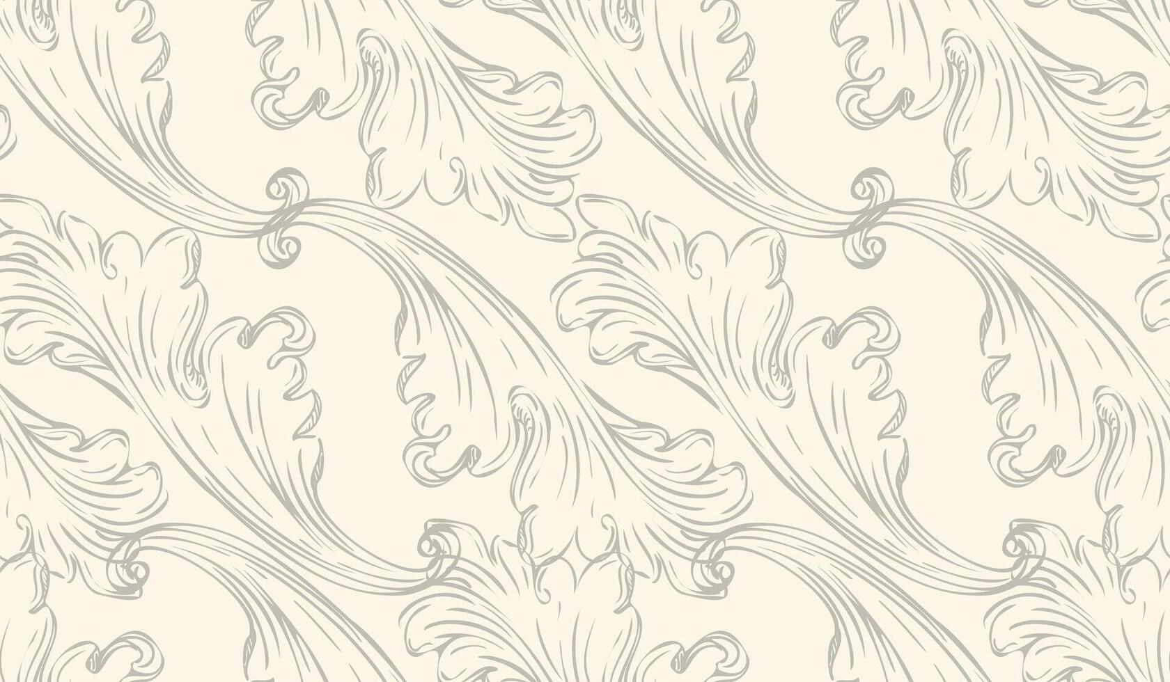 Seamless pattern with engraved ornate design elements vector