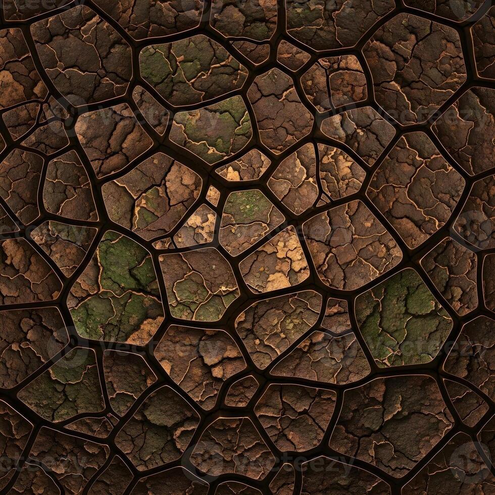 Macro Perception Intricate Jagged Matrix of Natural Textures Melding Precise Geometric Lines with Soft Gradients and Bold, Exquisitely Contrasting Highlights photo