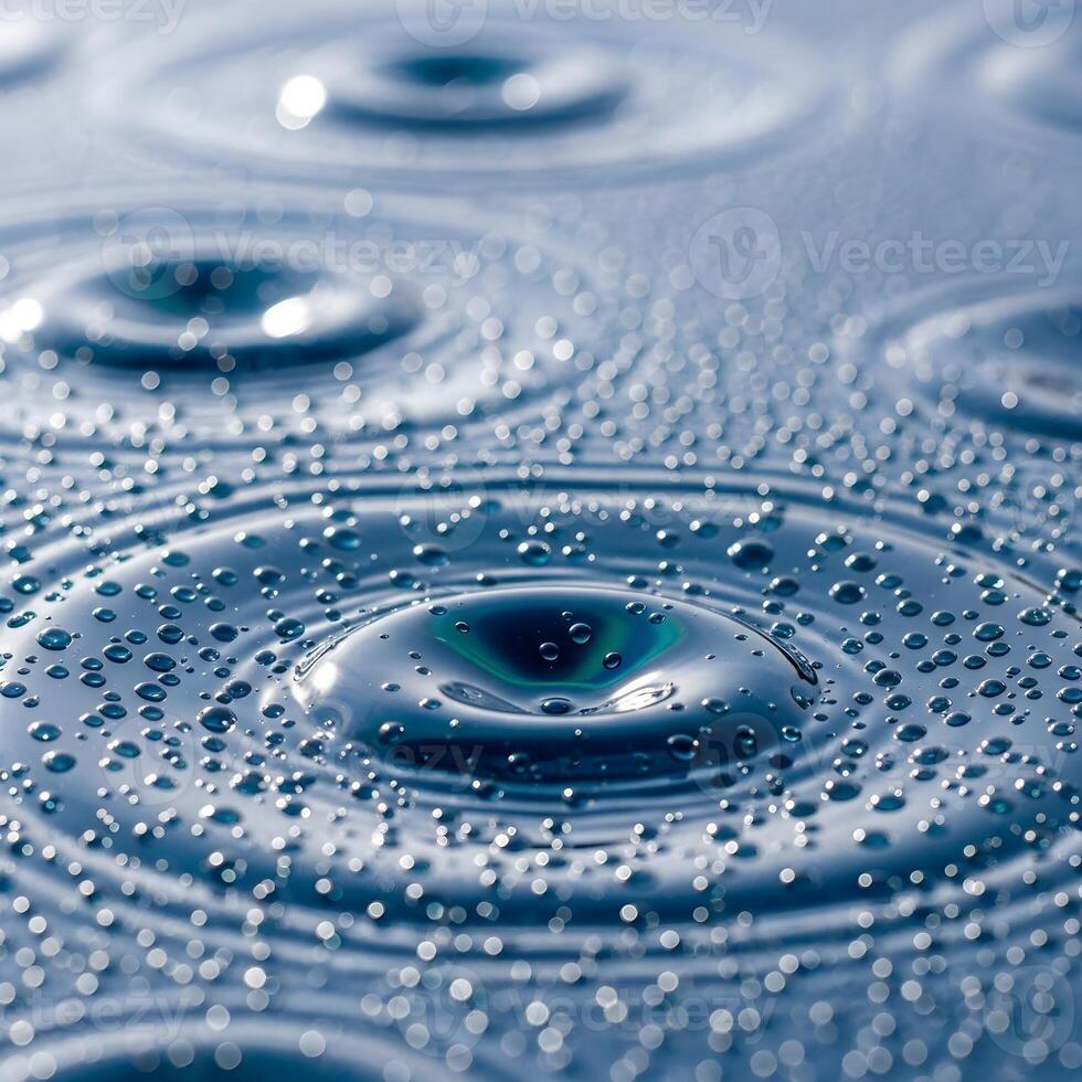 Macro Enchantment A Vivid Display of Glistening Wave Textures, with Shimmering Dewdrops, Soft Reflections, and Intricate, Mesmerizing Liquid Ripples Captured. photo