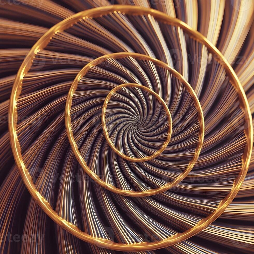 Close-up of an Intricate Spiral Helix Texture Revealing Vivid Swirling Details and Soft Ambient Glows in a Dynamic Macro Composition photo