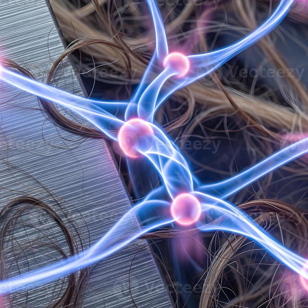 Mesmerizing Macro Fusion Translucent Plasma, Brushed Metal, and Organic Fibers Creating a Luxurious, Dynamic Interplay of Texture, Light, and Fluidity photo