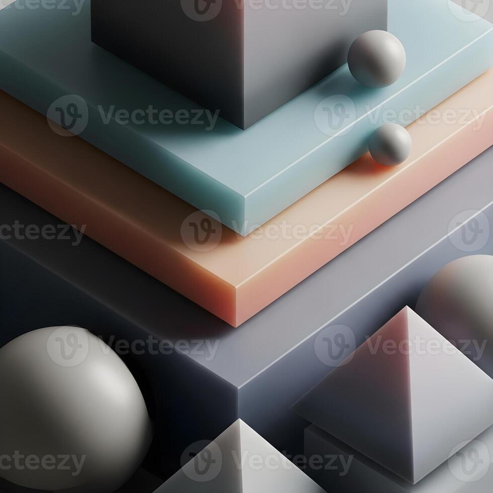 Refined Architectural Macro A Mesmerizing Convergence of Geometric Harmony, Soft Gradient Depth, and Subtle Light Interplay in a Layered Dimension photo