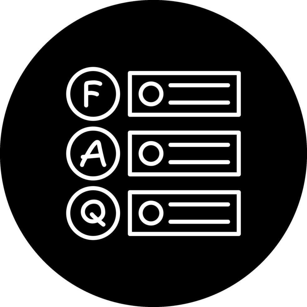 frecuentemente preguntó pregunta funcional digital Arte elemento vector