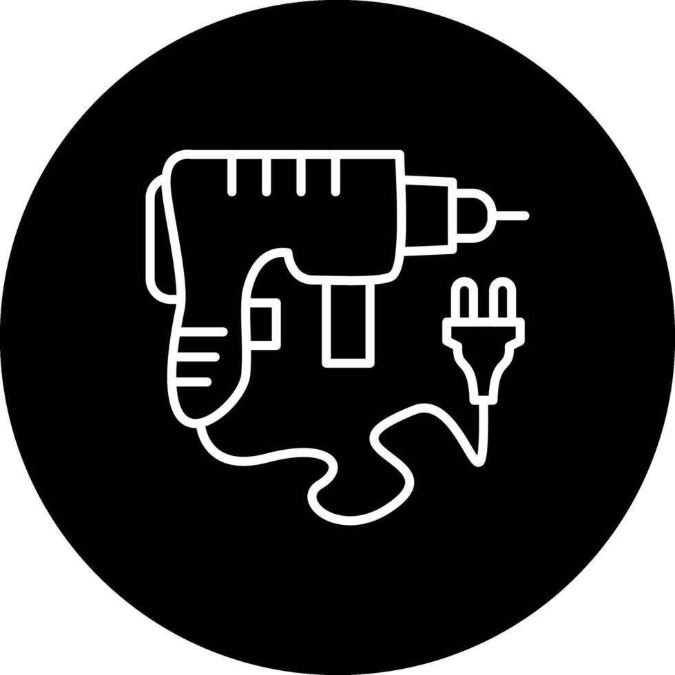 Hand Drill Functional Digital Art Element vector