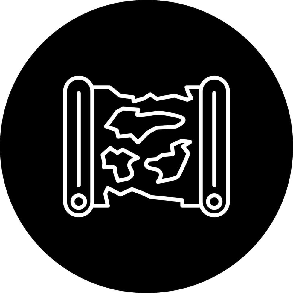 Scroll World Map Minimal Product Graphic Shape vector