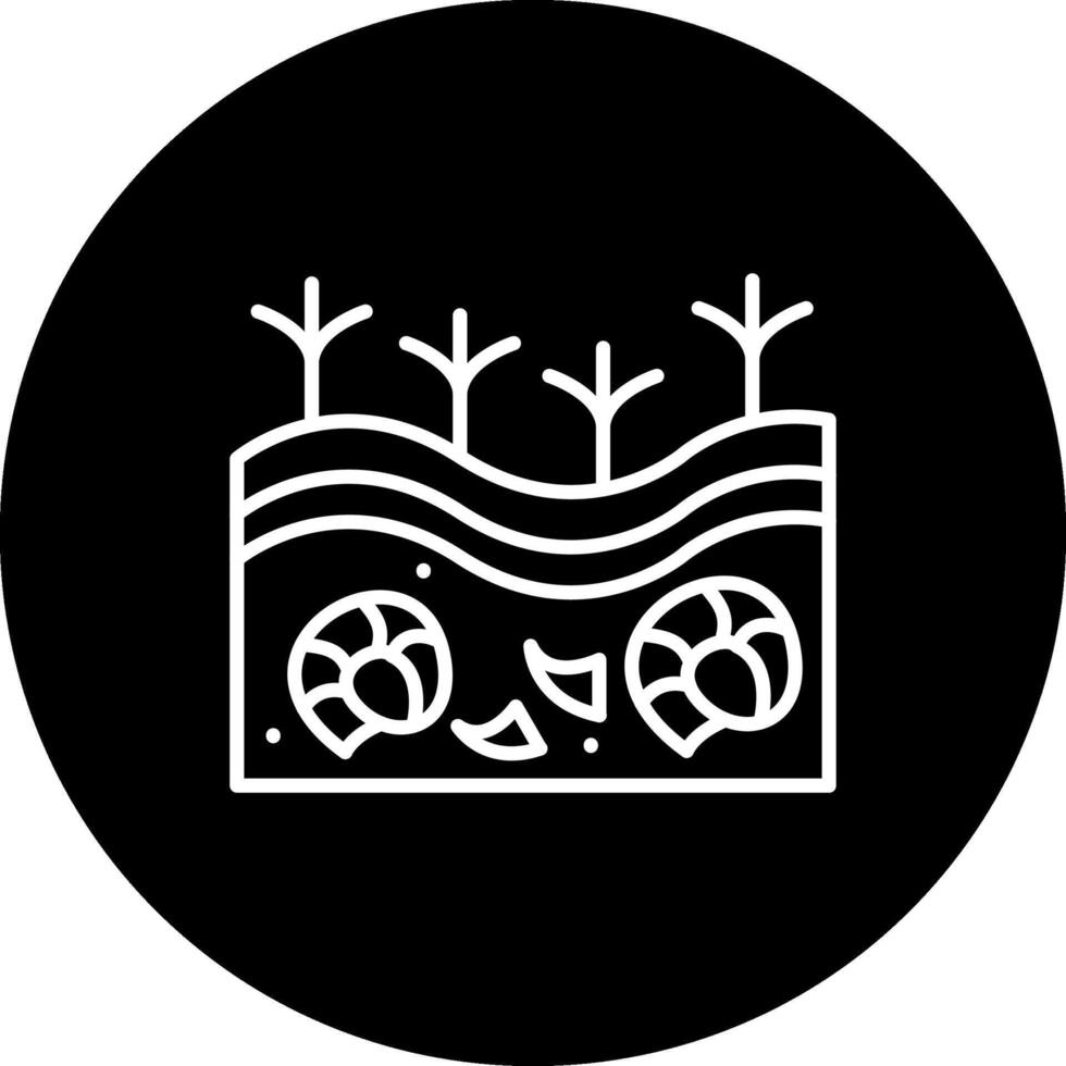 Underground Spiral Fossil Modern Web Interface Asset vector