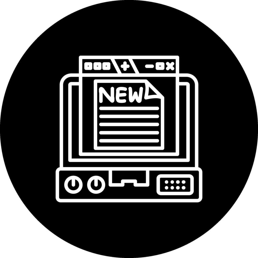 Program New Features Minimalist Digital Art Symbol vector