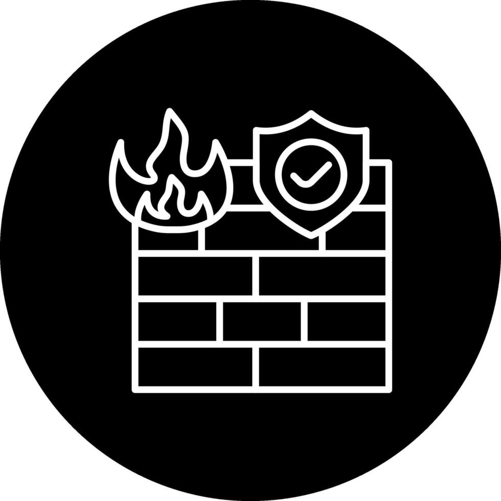 Firewall Simple Flat Graphic Design vector