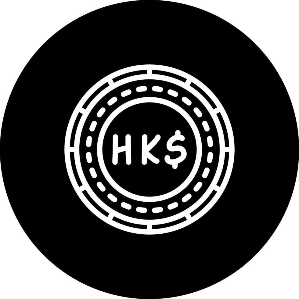 Hong Kong Coin Custom Flat Design Element vector