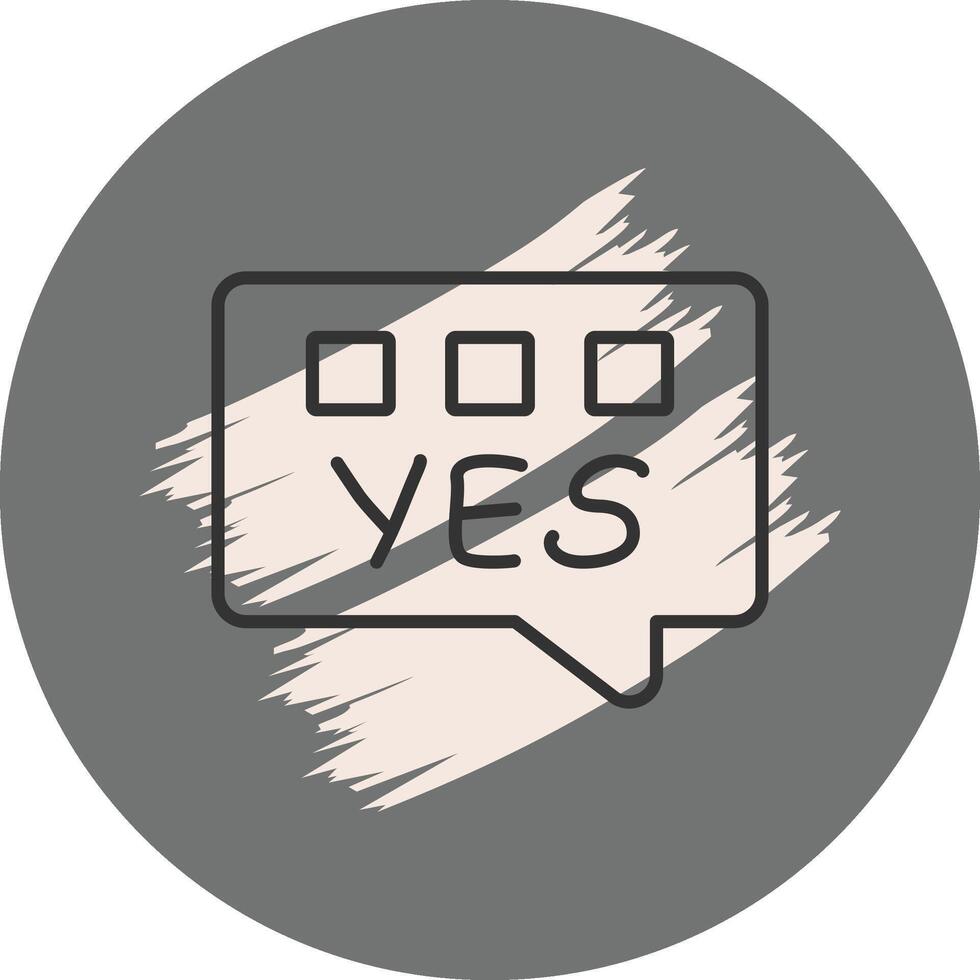Yes Chat Elegant User Interface Element vector