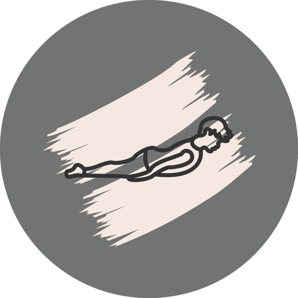 Locust Pose Distinct Visual Graphic Symbol vector