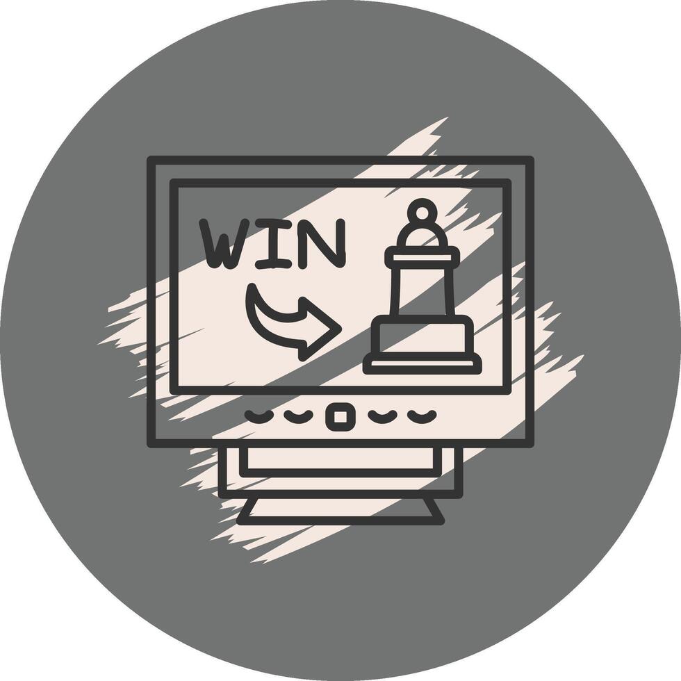 Online Chess Win Functional Web Design Asset vector