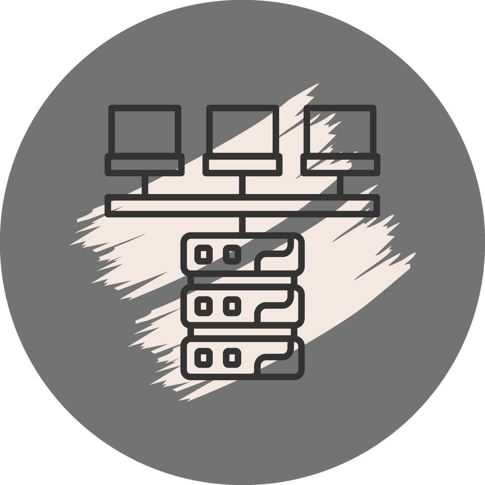 Database Flow Stylish Digital Art Illustration vector