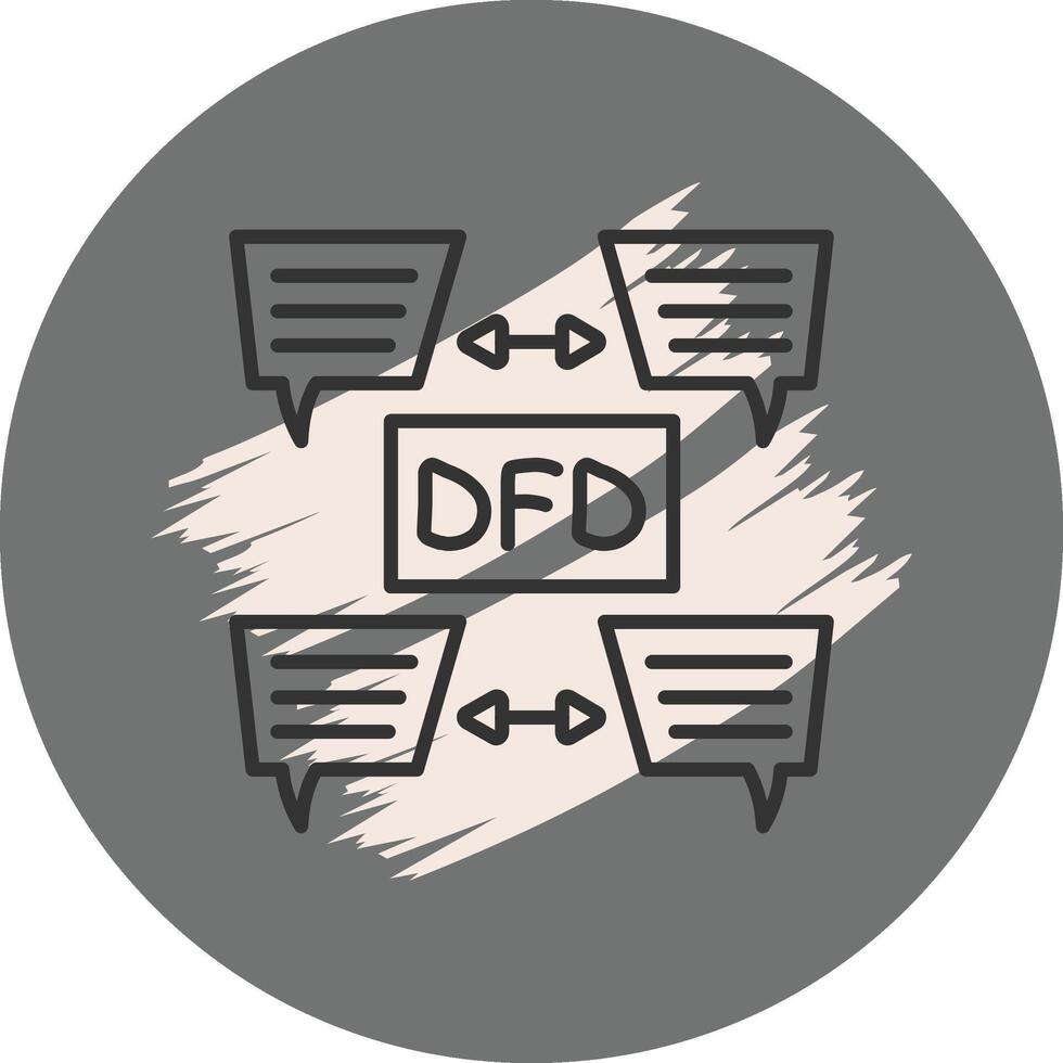 Dfd Data Flow Geometric Web Design Form vector