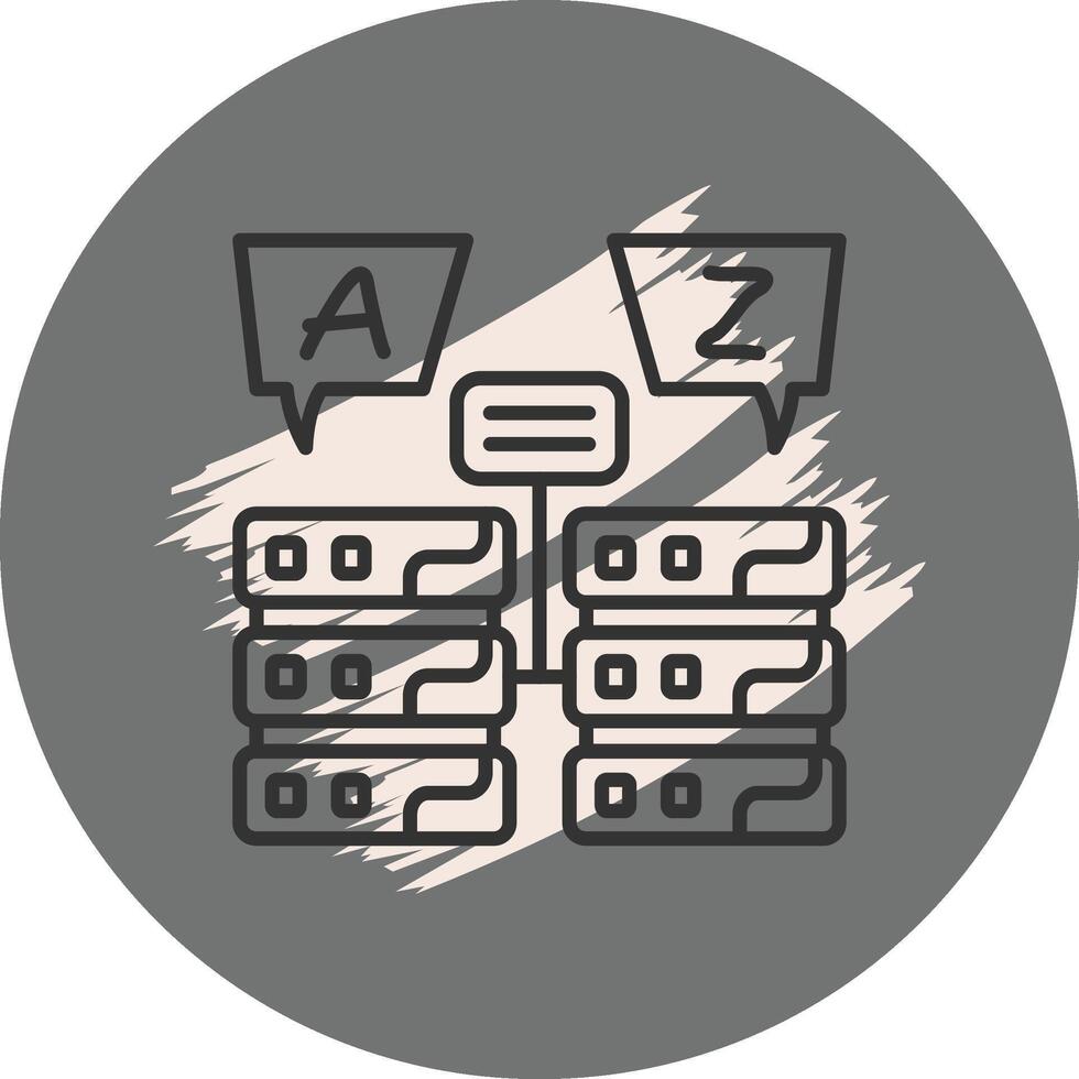 Relational Database Refined Flat Design Layout vector