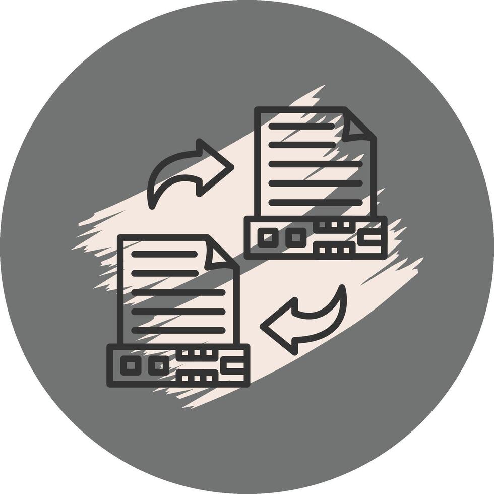 Data Migration Artistic Digital Graphic Shape vector