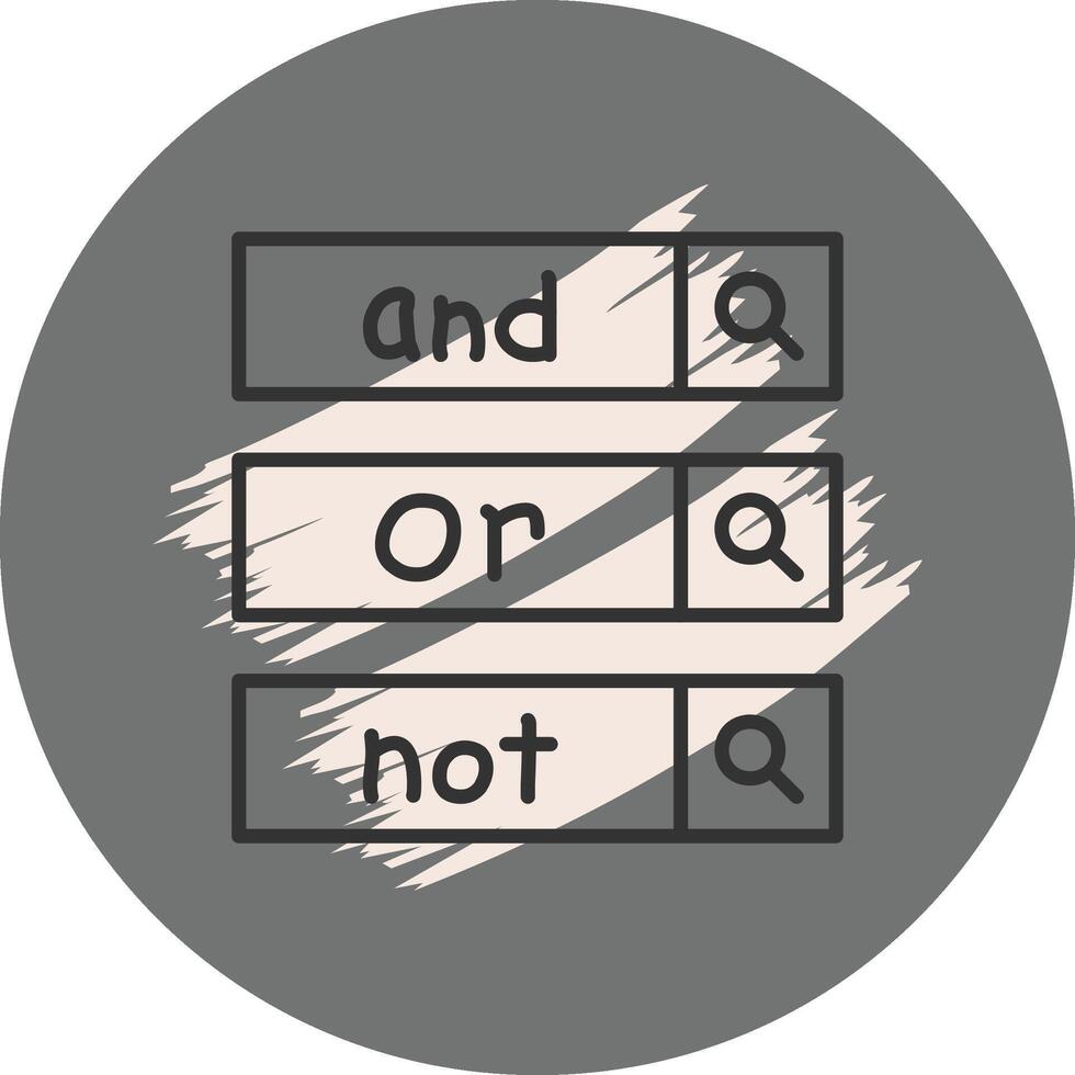 Boolean Search Distinct Flat Graphic Design vector
