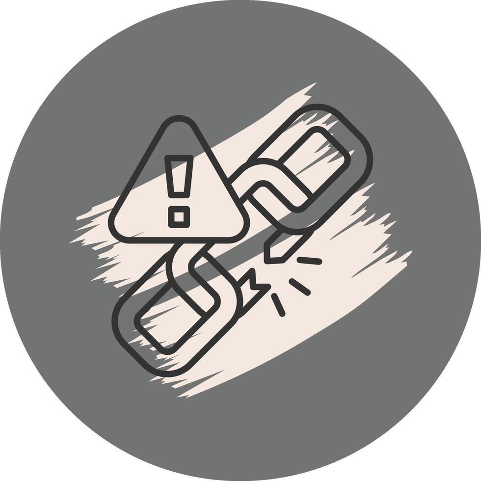 Broken Chain Elegant User Interface Symbol vector
