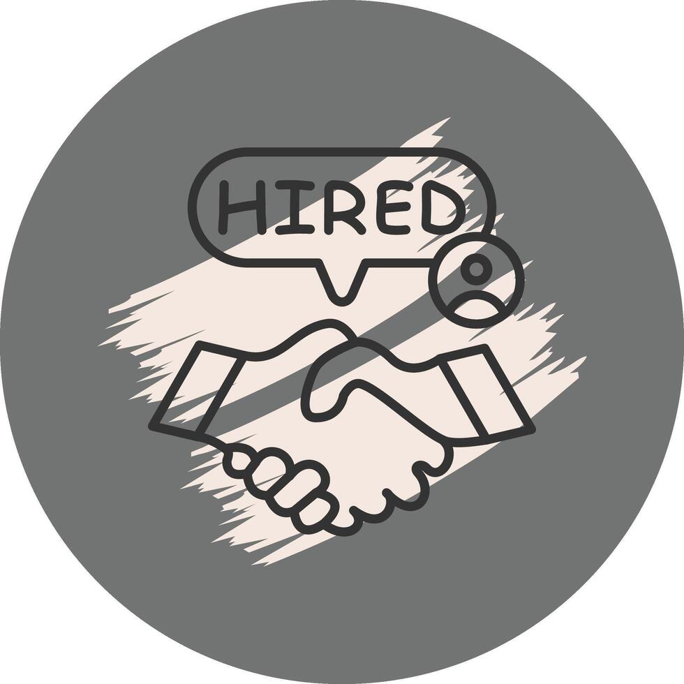 Employee Hired Shake Hand Dynamic Branding Design Object vector