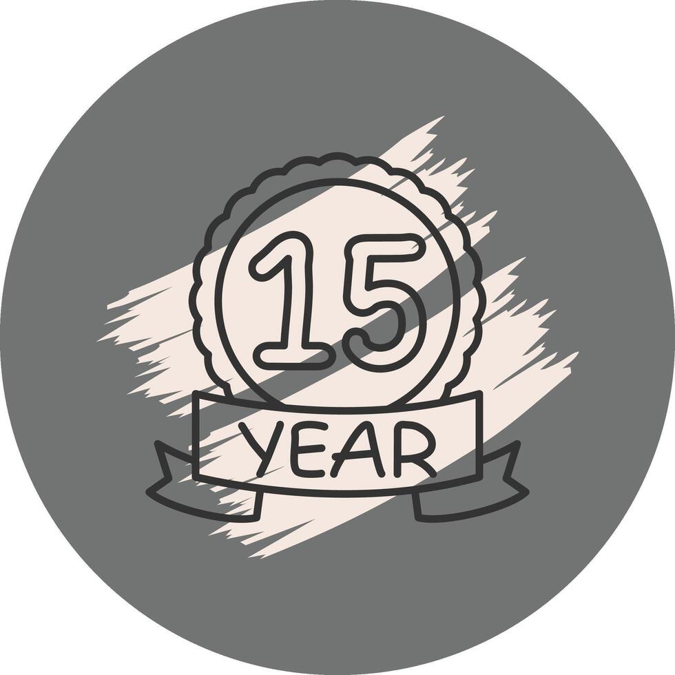 15 years Anniversary Stylish Web Interface Feature vector