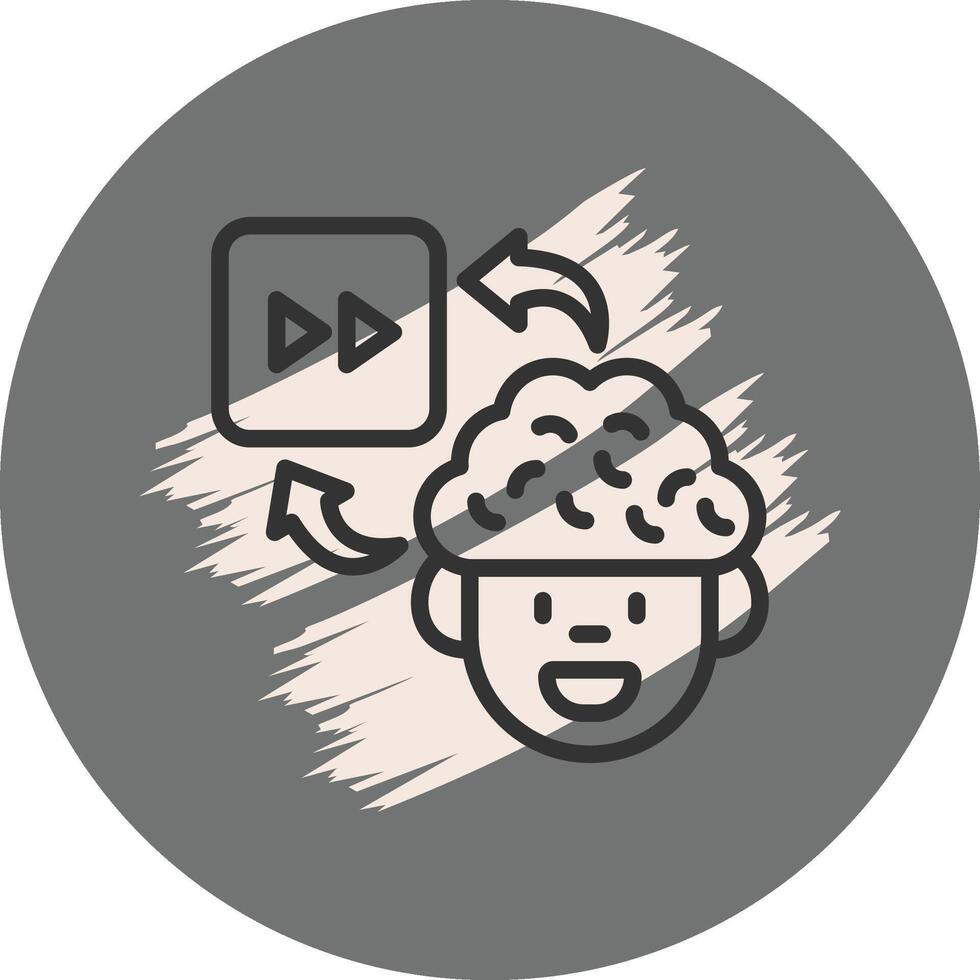 Brain Fastforward Strong Visual Branding Symbol vector