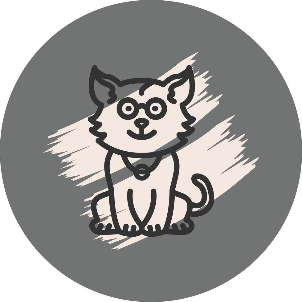 Cat Nerd Unique Web Design Asset vector