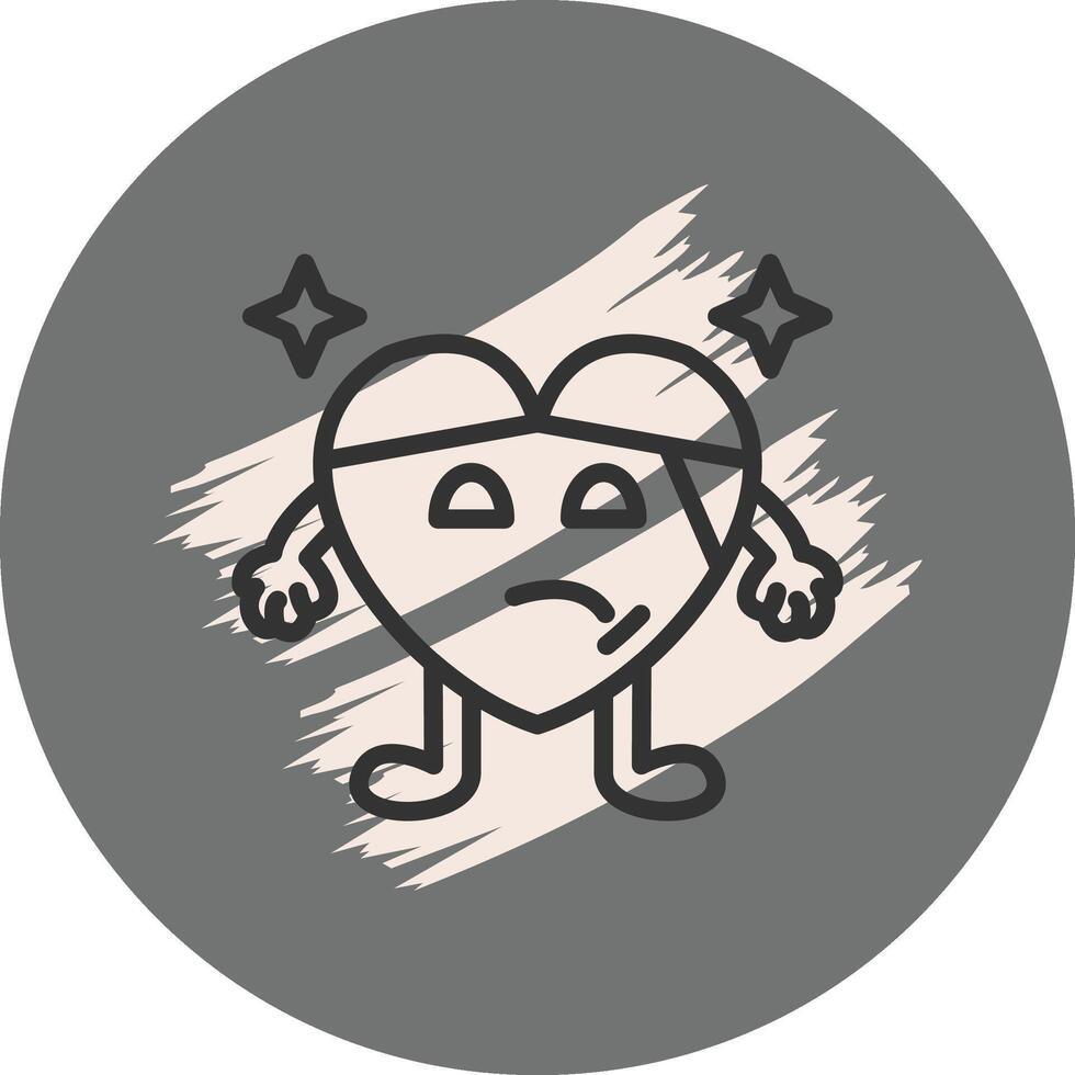 Heart Head Bandage Innovative Web Graphic Object vector