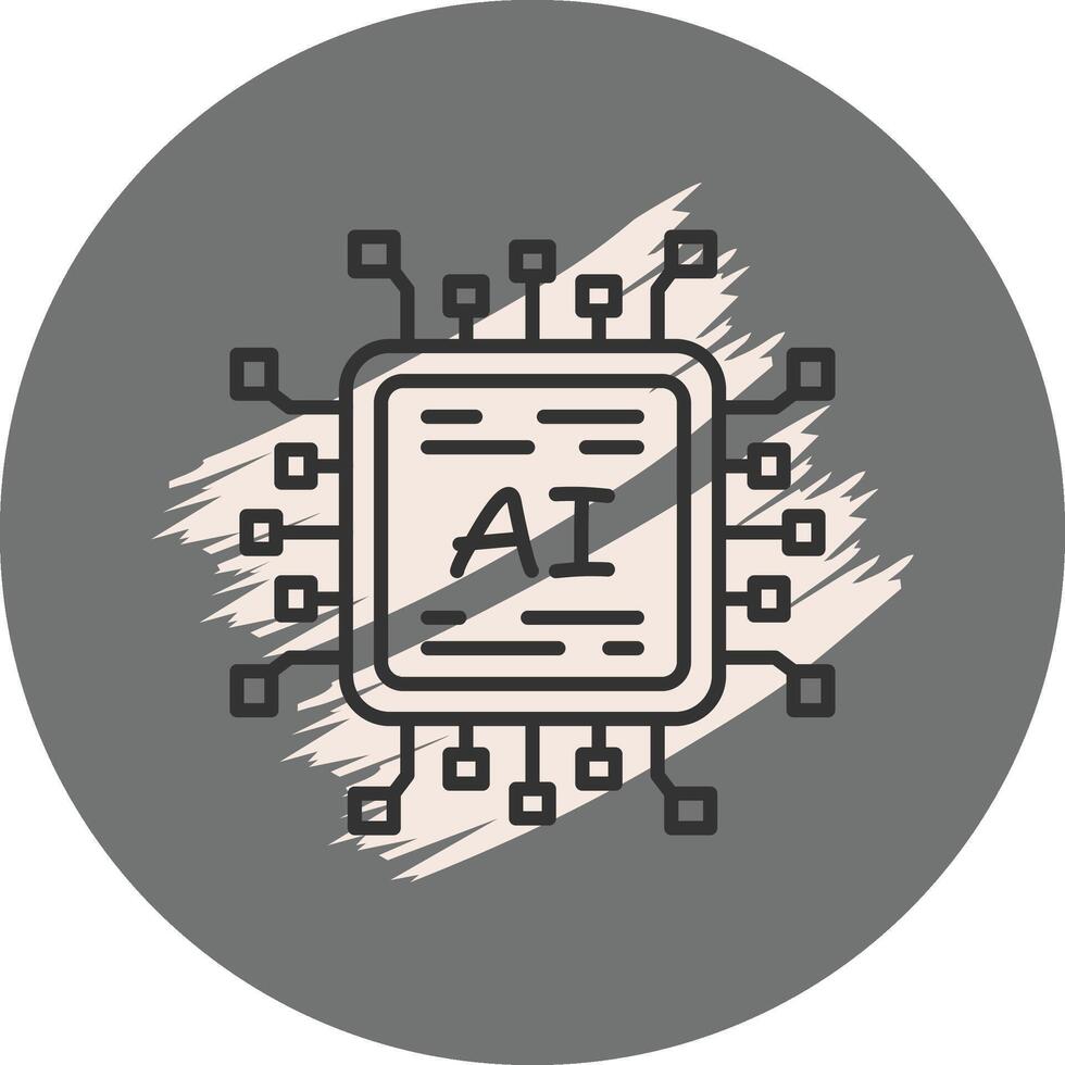 AI Chip Functional Digital Art Element vector