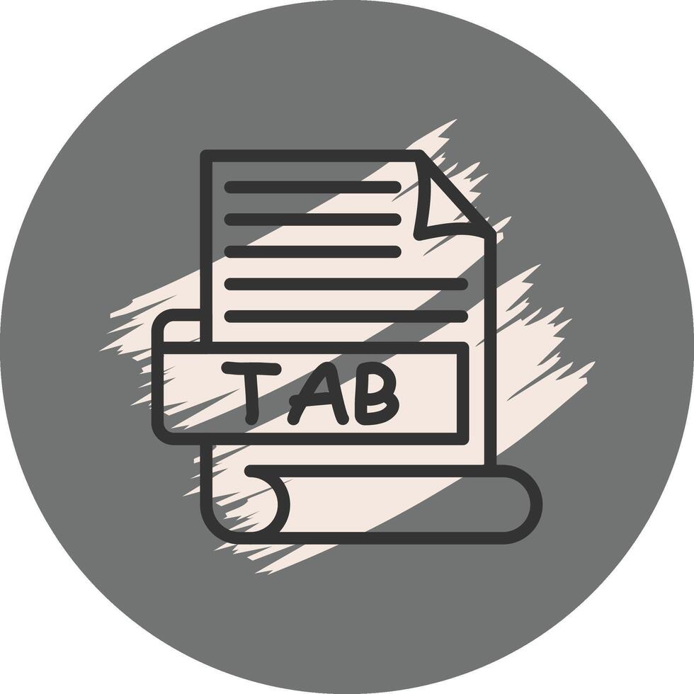 TAB Sophisticated UI Design Object vector
