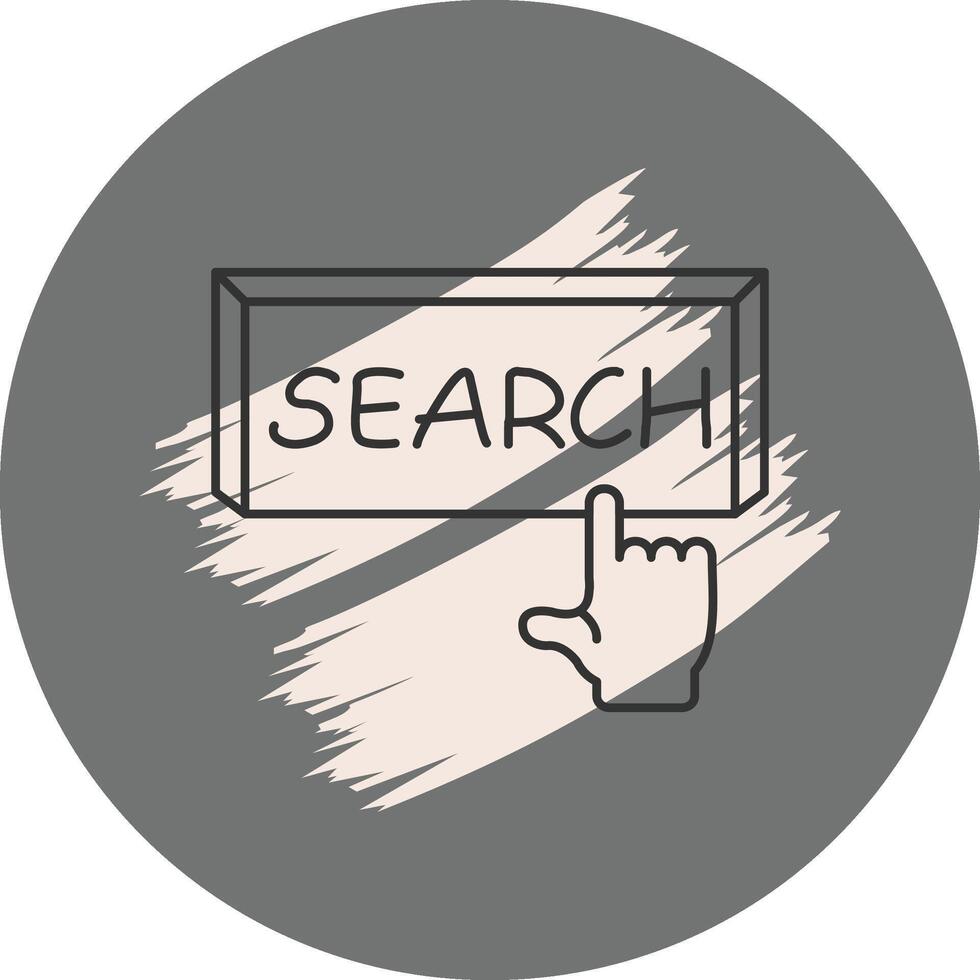 Search Finger Tap Button Advanced Web Design Graphic vector